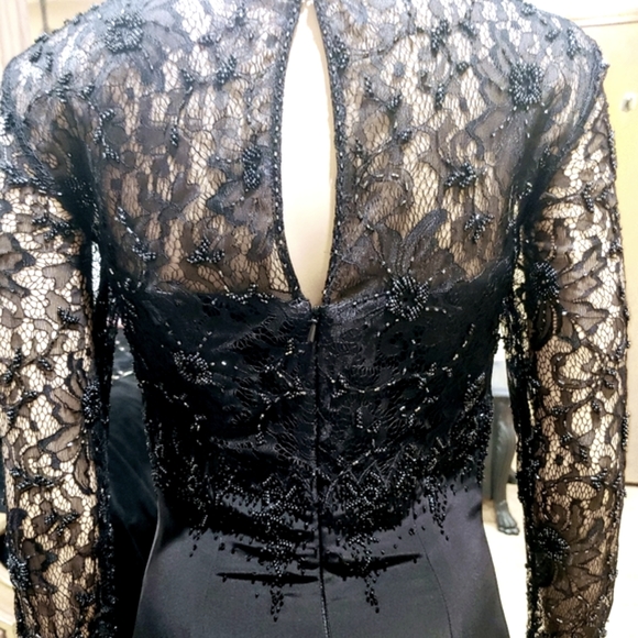 Montage by Mon Cheri Black Beaded Gown - Picture 15 of 16